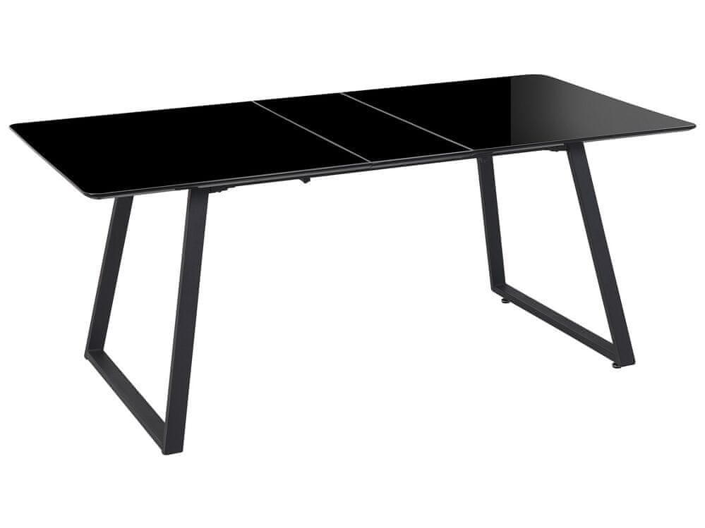Beliani Rozkladací jedálenský stôl 150/180 x 90 cm čierny TOURAN